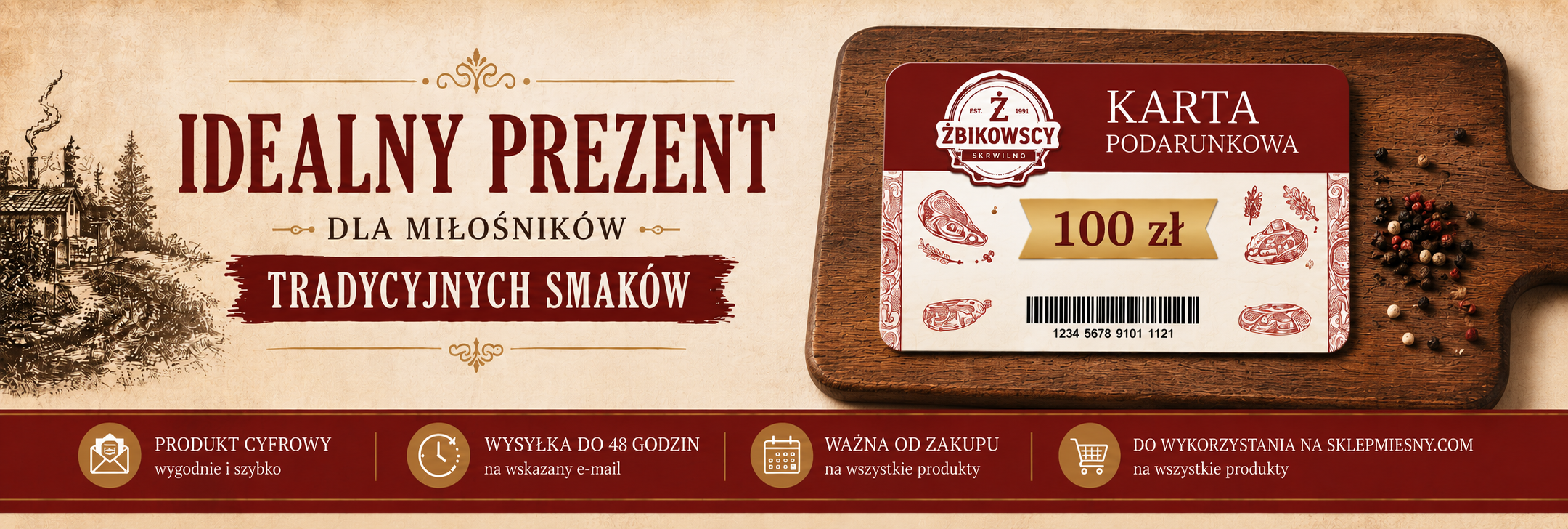 Karta podarunkowa 100 zł banner